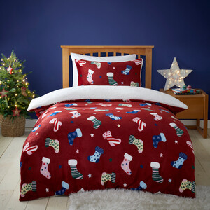 Christmas Stockings Fleece Duvet Set