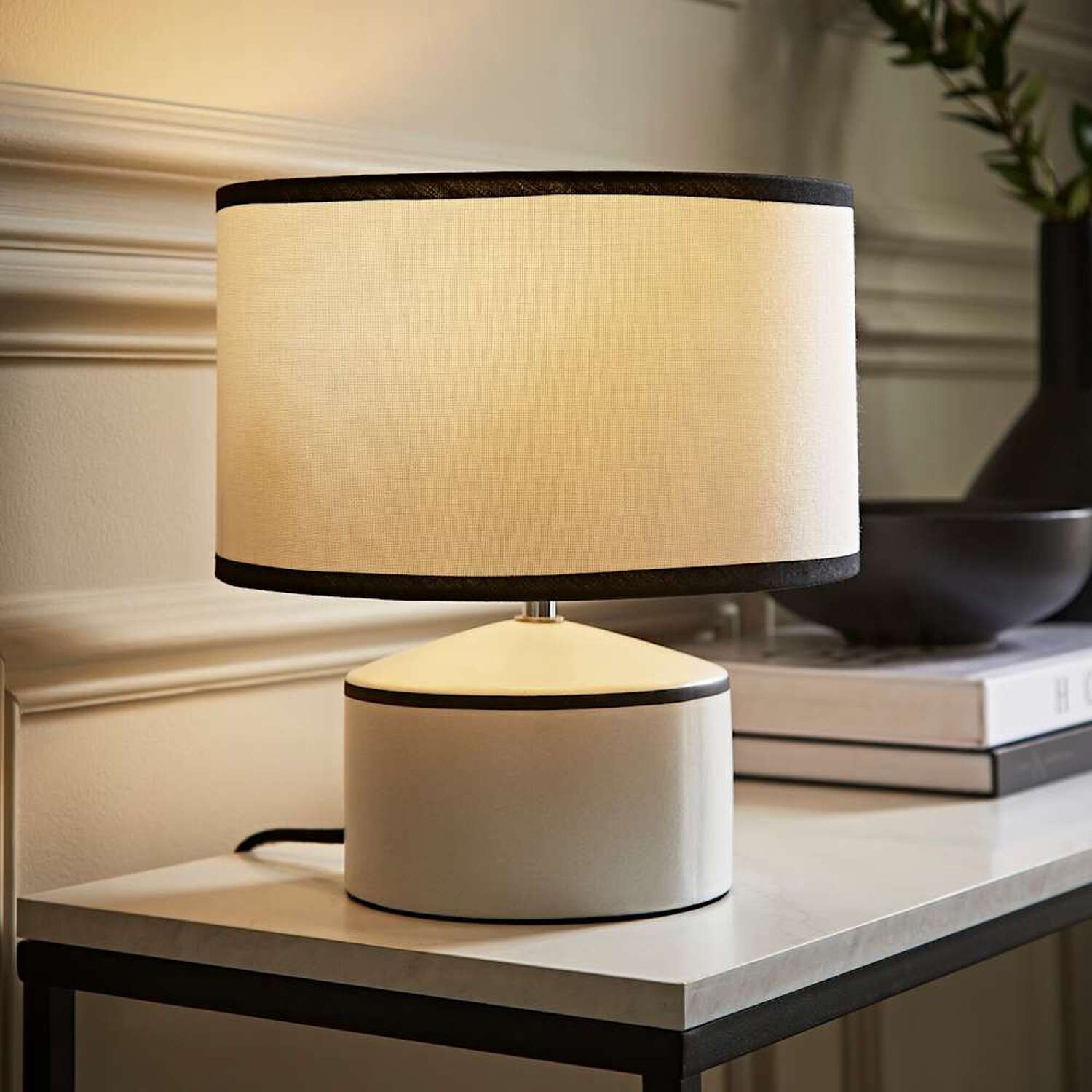 Image of Julia Ceramic and Linen Shade Table&hellip;