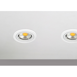 White / 13.5cm 2 Pack of Fixed Recessed Fire Rated IP20 Downlights shot 10028869