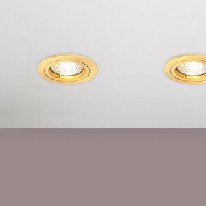 Satin Brass / 13.5cm 2 Pack of Fixed Recessed Fire Rated IP20 Downlights shot 10029189