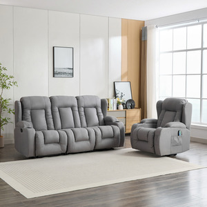 Caesar 1 and 3 Seater Technology Fabric Manual Recliner Sofa Set