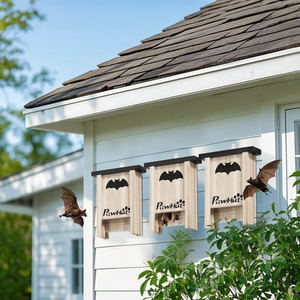 PawHut 3PCs Bat Boxes Designed to Attract Bats for Outdoor Garden Farm