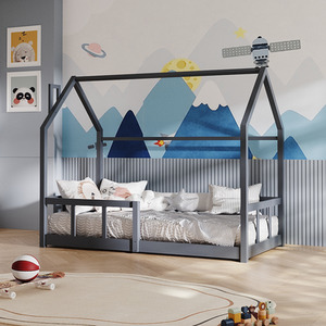 Kidkid Bed Frame Pine Wood with Chimney Design