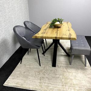 Dining Table with 2 Velvet Chairs And Bench