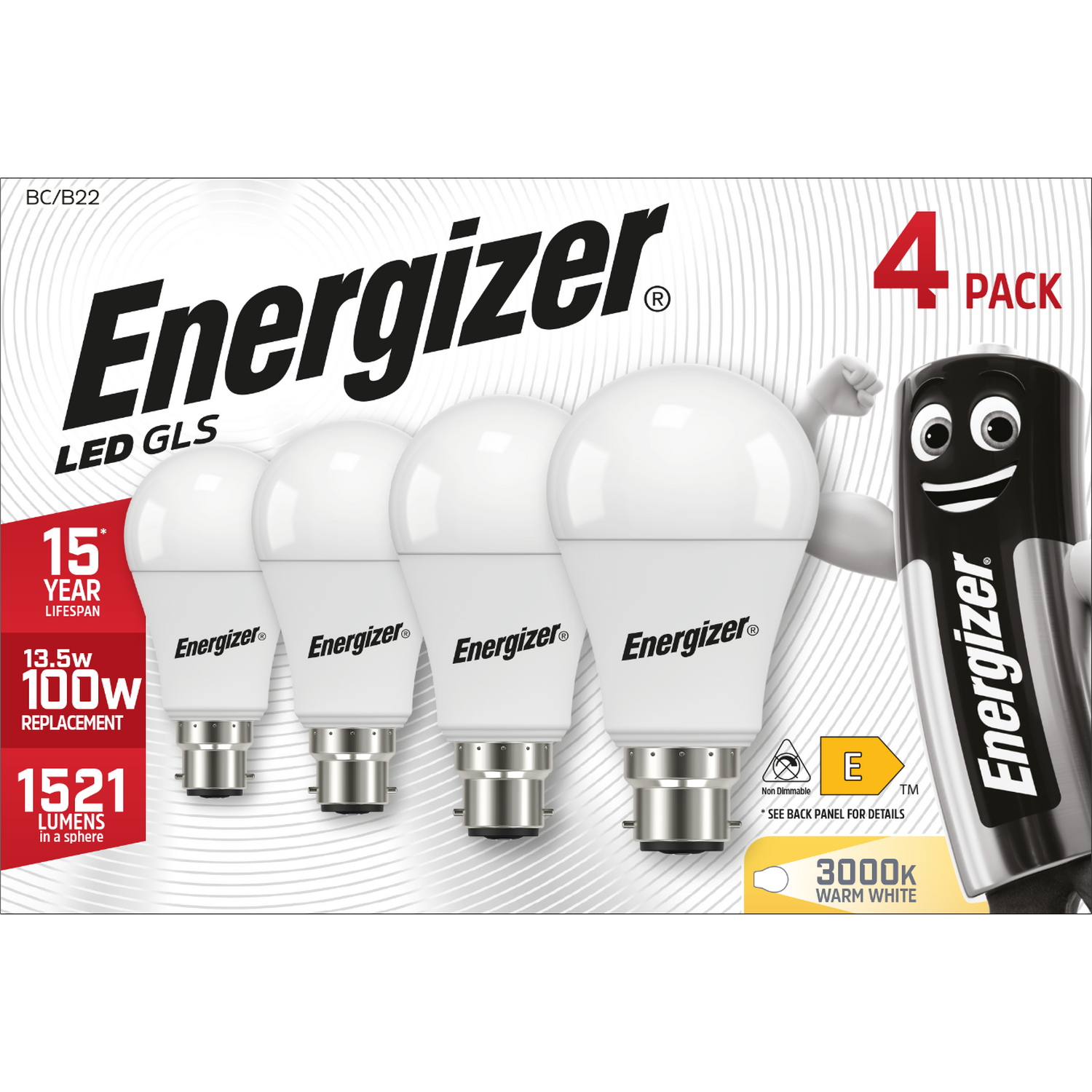 Image of Energizer LED GLS B22 1521lm 3000K&hellip;