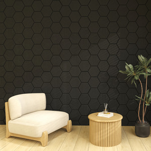 2 Pack Black Oak Hexagonal Acoustic Wall Panel