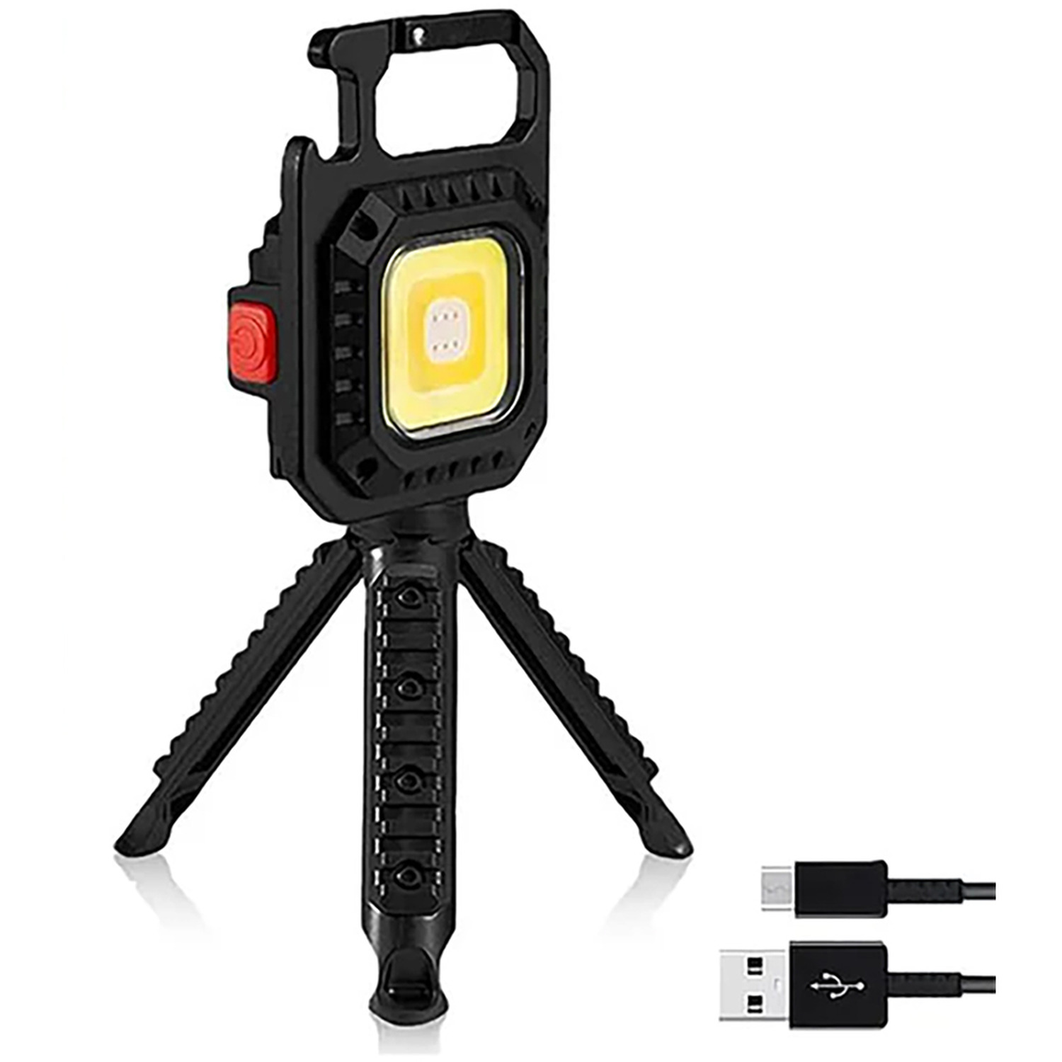 Flash Key Light Rechargeable LED Keychain Flashlight 7 Modes