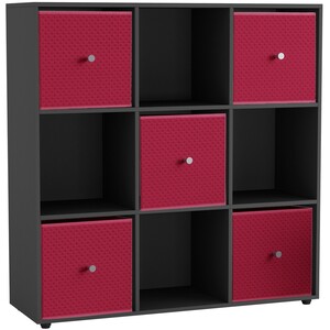 9 Cube Storage Unit with 5 Foldable Fabric Drawers