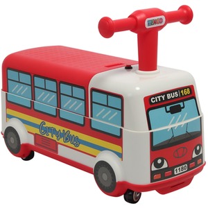Toddler Ride On Big Red Bus Kids Push Along Walker