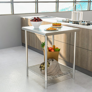 Food Prep Commercial Work Bench Stainless Steel Catering Tables