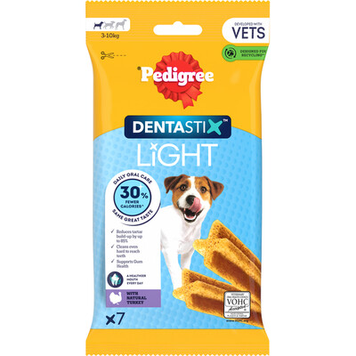 7 Small Pedigree DentaStix Light Dog Chews