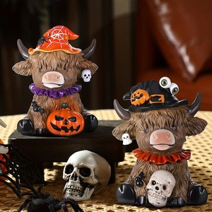Halloween Styled Cow Statue Ornament