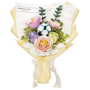 Spring Time Bouquet, DIY 3D Puzzle with 6 Kind of flowers