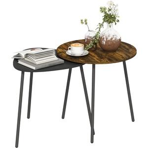 HOMCOM Set of 2 Nesting Side Table for Living Room