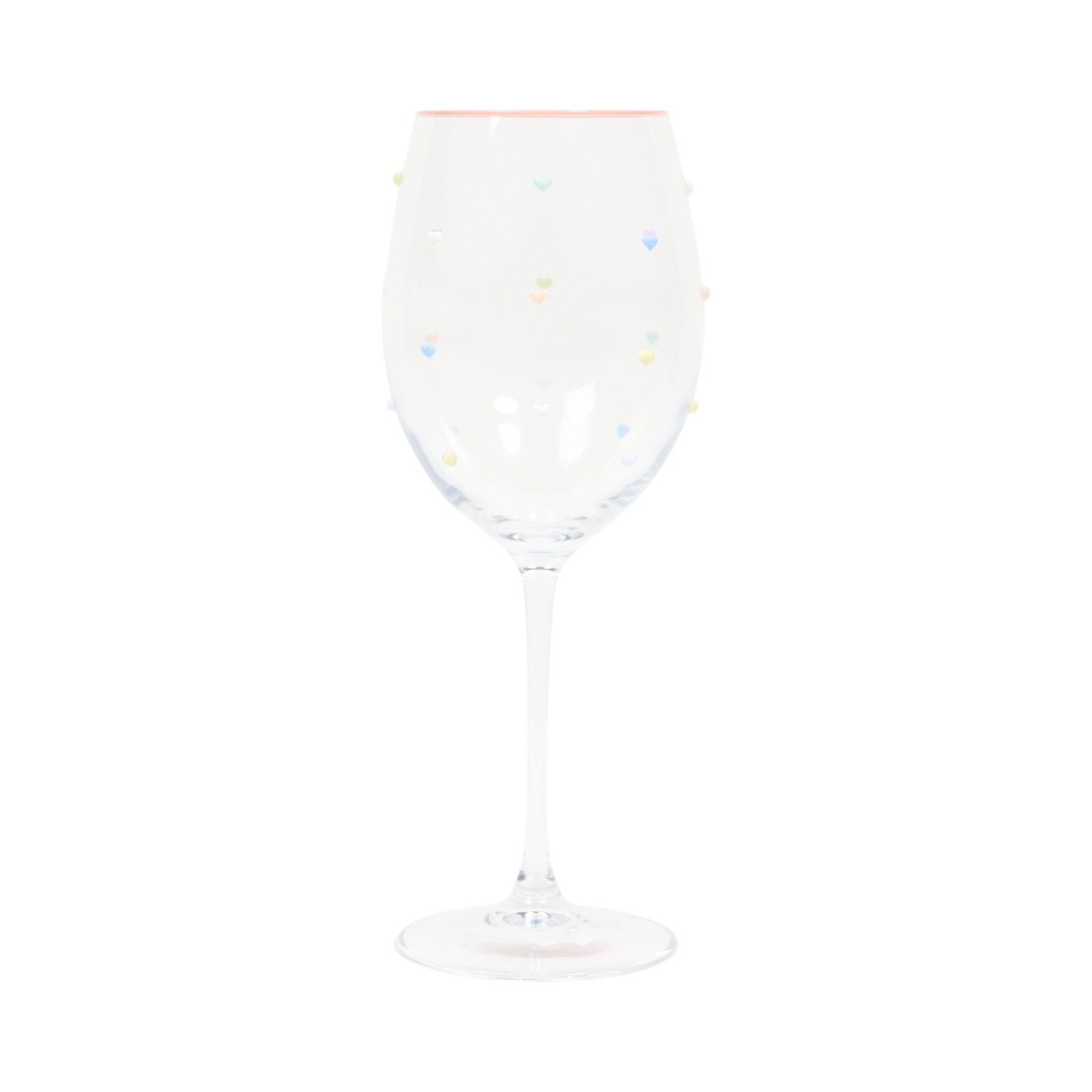 Image of Love Hearts Wine Glass