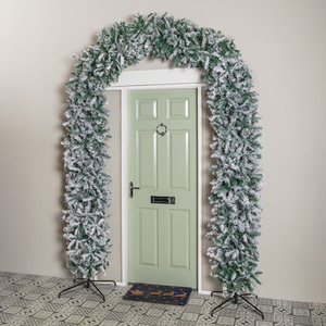 2.55m Single Door Snow Flocked Christmas Tree Arch