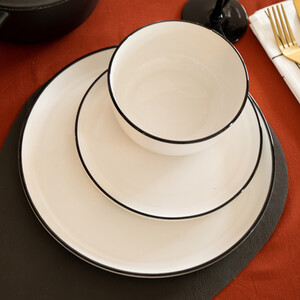 Mikasa Limestone 12pc Porcelain Dinner Set, White
