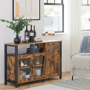 Storage Cabinet, Buffet Table with 3 Doors, for Dining Room