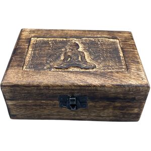 Medium Wooden Keepsake Box Buddha
