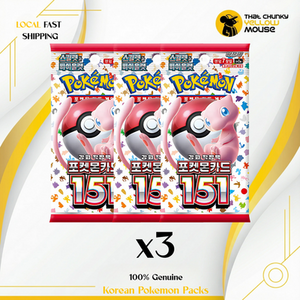 151 Korean x 3 Booster Packs Korean Authentic Pokemon Cards