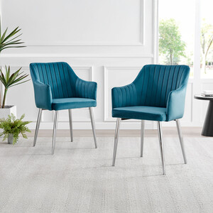 Calla Dining Chairs - Modern Dining Chairs Chrome x2