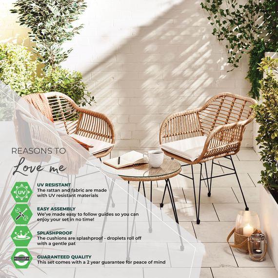 Bistro Set - Belize Garden Rattan Set