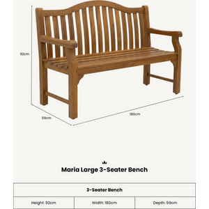 MARIA Large 3-Seater Bench