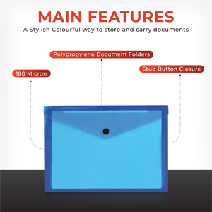 A5 Document Wallets - Button Stud Folder