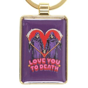 Love You To Death Reaper Keyring - Dark Humor Gift for Couples