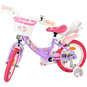VOLARE Unicorn Purple 61481 14-Inch Girls Children's Bike