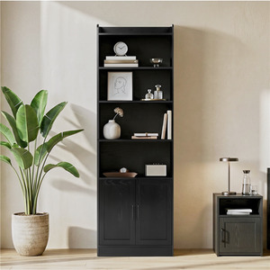 Yaheetech 7-Tier Tall Bookcase with Cabinet