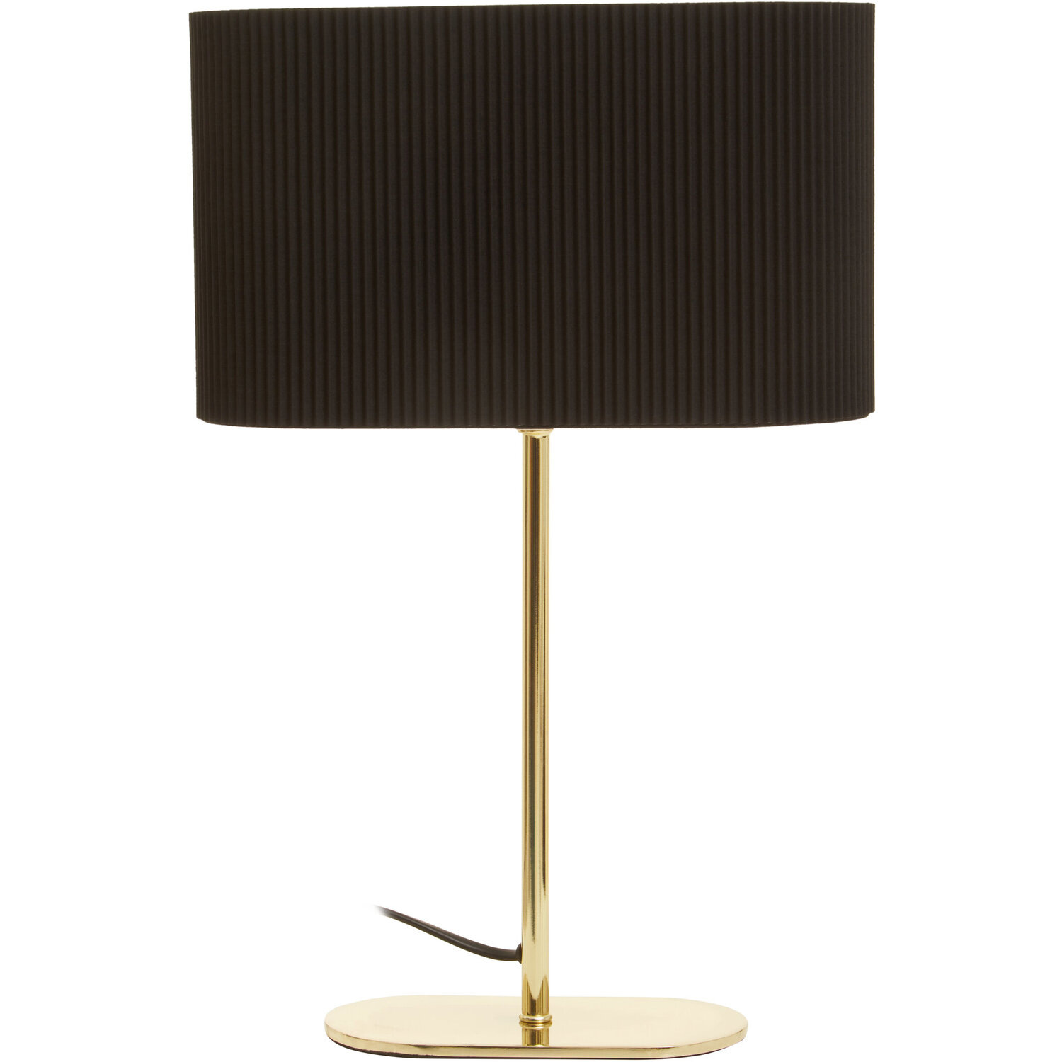 Lilian Shiny Brass Table Lamp - Black