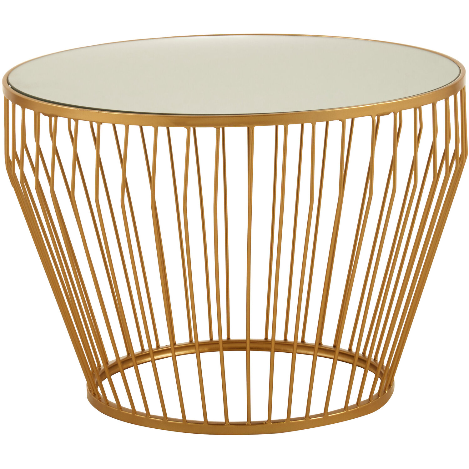 Avantis Gold Finish Tapered Design Side Table - Gold
