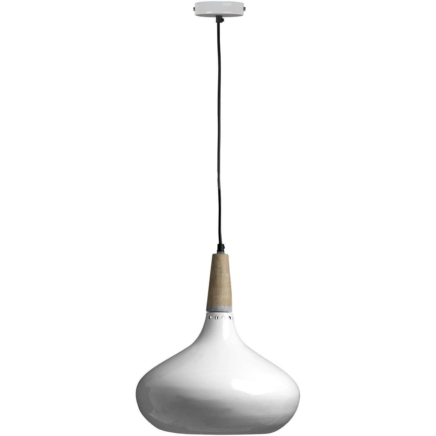 Stockholm White Curved Pendant Light - White