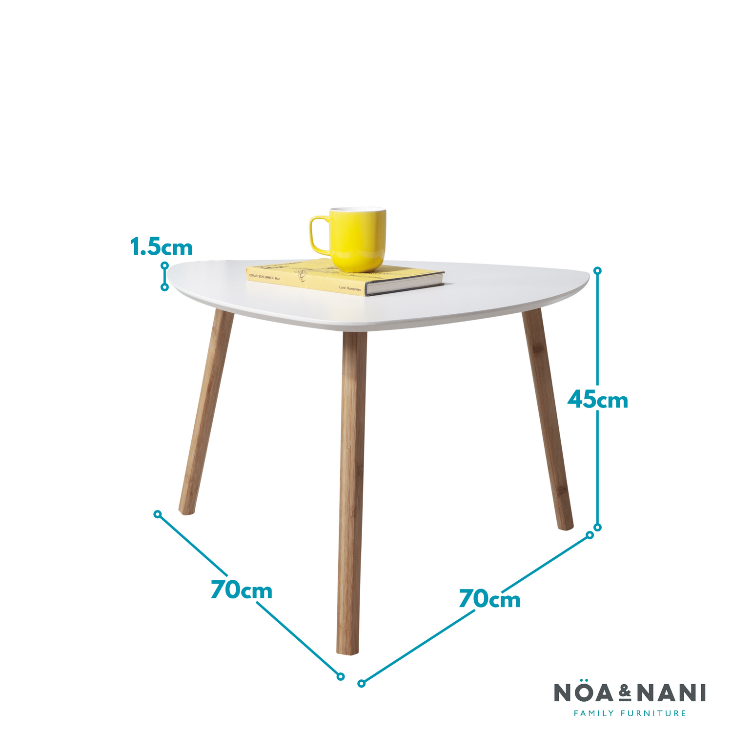 Malme Extra Large Outdoor Side Table For Balcony And Patio In White - White