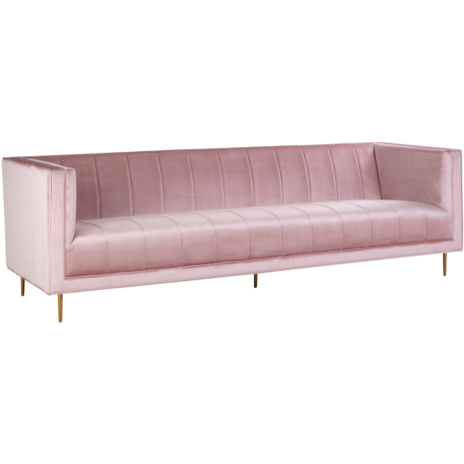 Otylia 3 Seat Pink Sofa - Pink