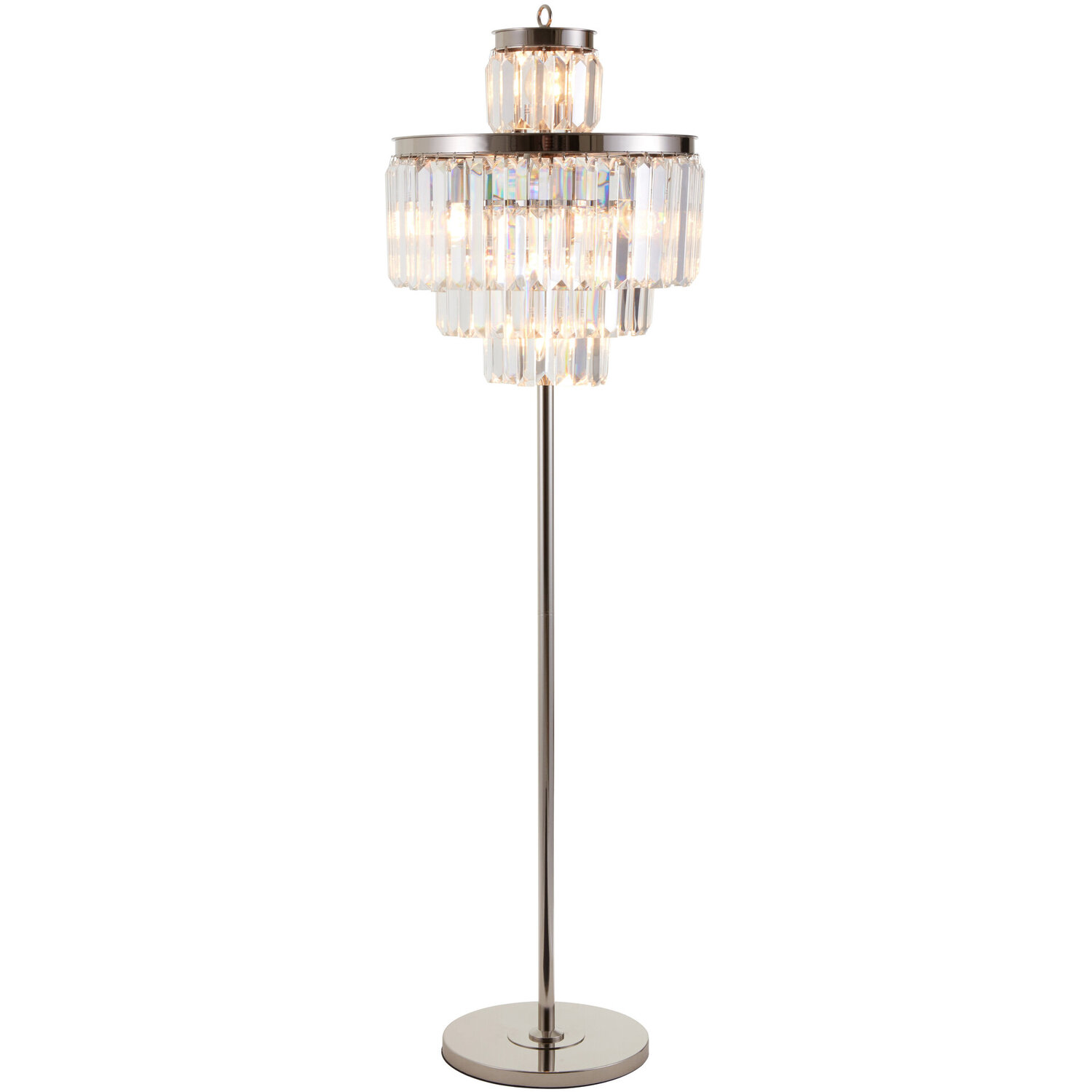 Kensington Townhouse 10 Bulbs Floor Lamp. - Silver