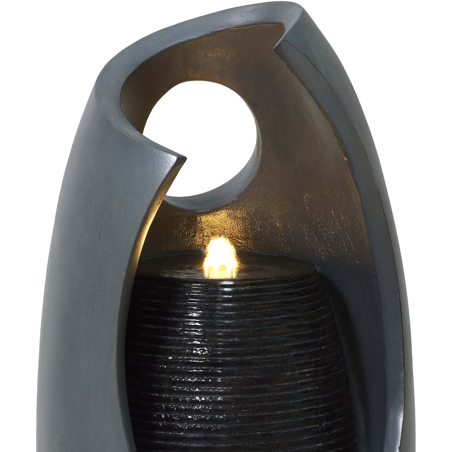 Monster Shop Cascading Outdoor Water Feature Electric Garden Fountain - Grey / 31Cm / 71.5Cm - Image 3