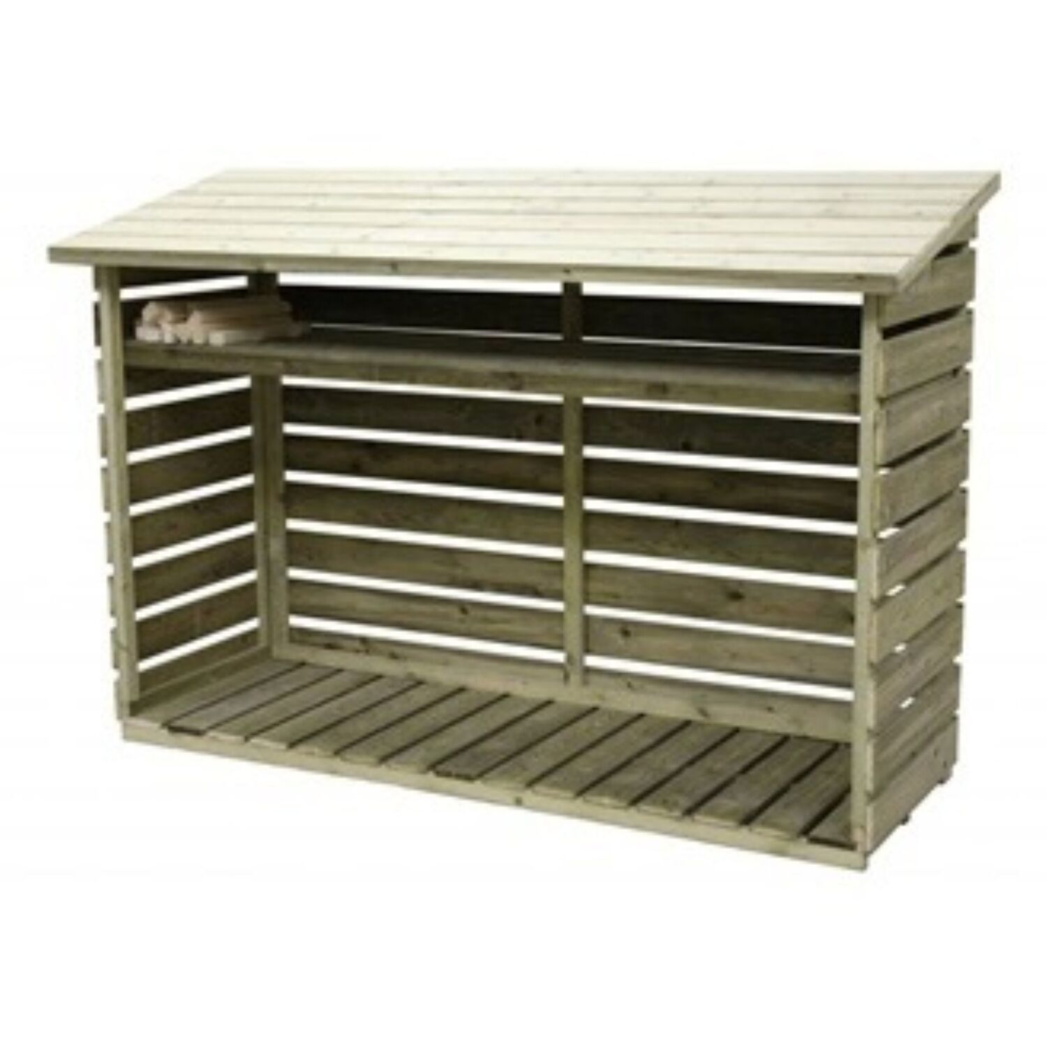 Empire Sheds Empire Log Store 5X2 - Green