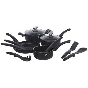 12-Piece Cookware Set - Matt Black