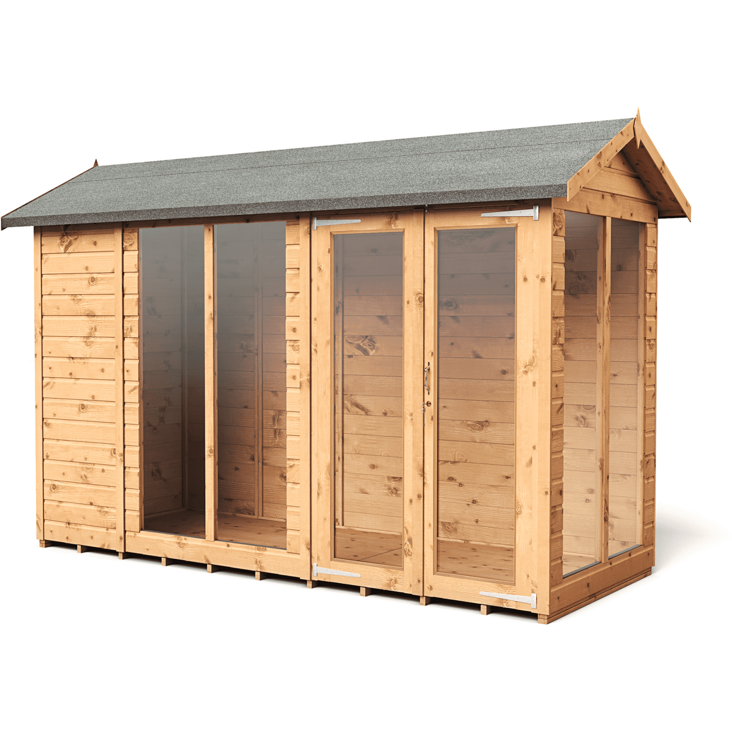 Empire 4x10 Apex Summerhouse with a Double Door - Brown