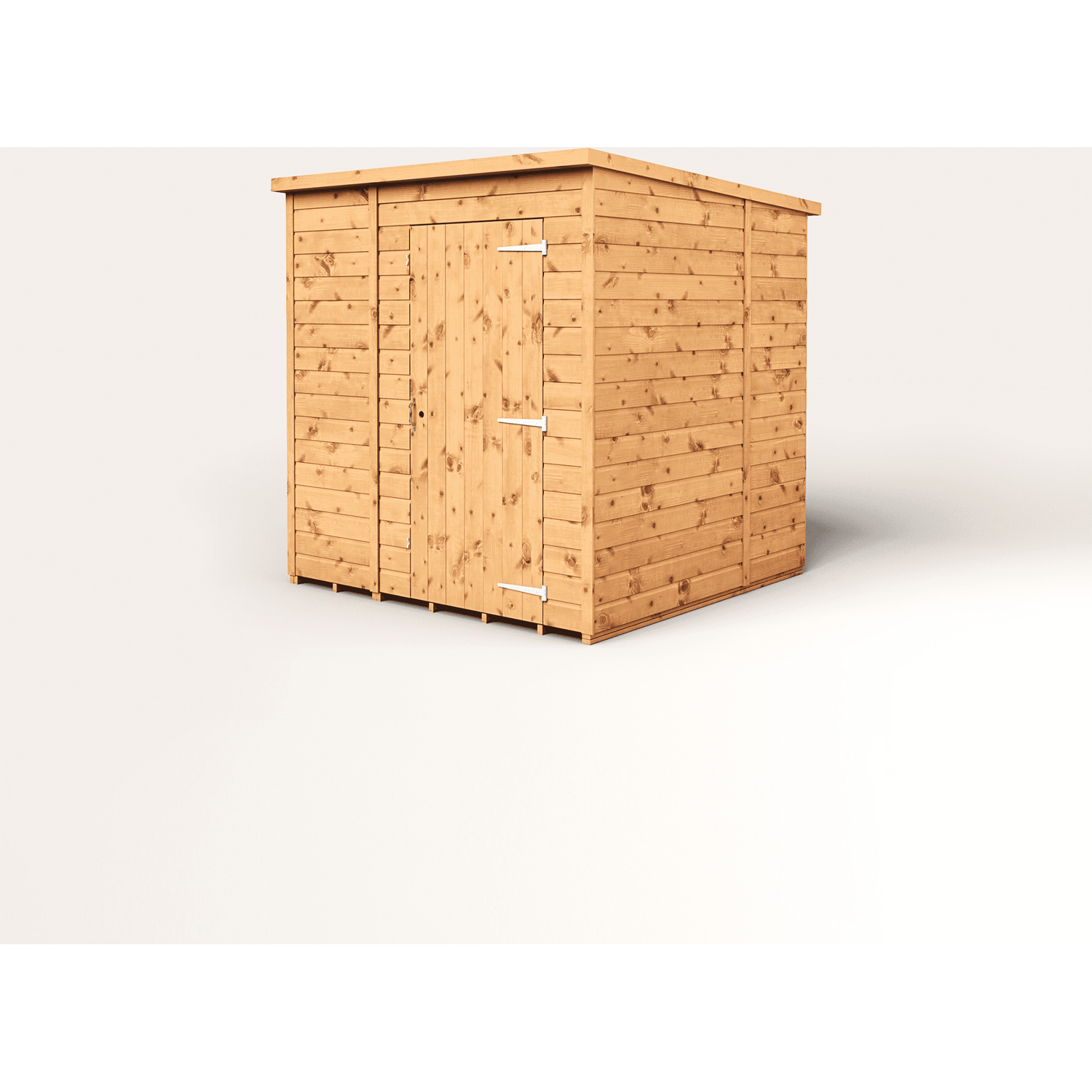 Empire 6x6 Modular Pent Garden Shed with a Single Door - Brown