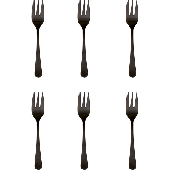 Modern Retro Set Of 6 Cake Forks