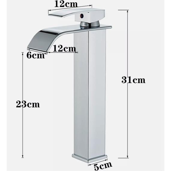 Basin Tap Silver Deck Mounted