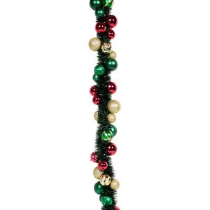 Traditional Tinsel LED Bauble Garland