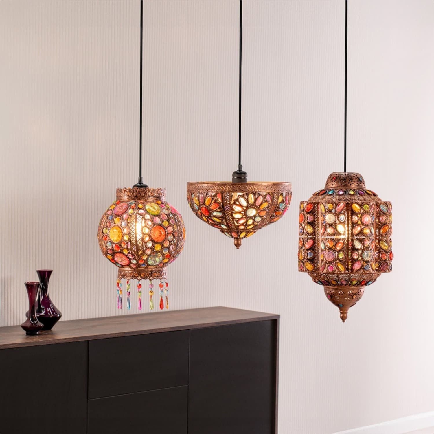 Valuelights Unisex Bronze Samia Moroccan Style Easy Fit Uplighter W/ 10W Led Warm White Bulb | Size: 13 Inches - Image 4