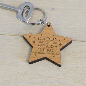 Personalised Love you to the Stars and Back Key Ring