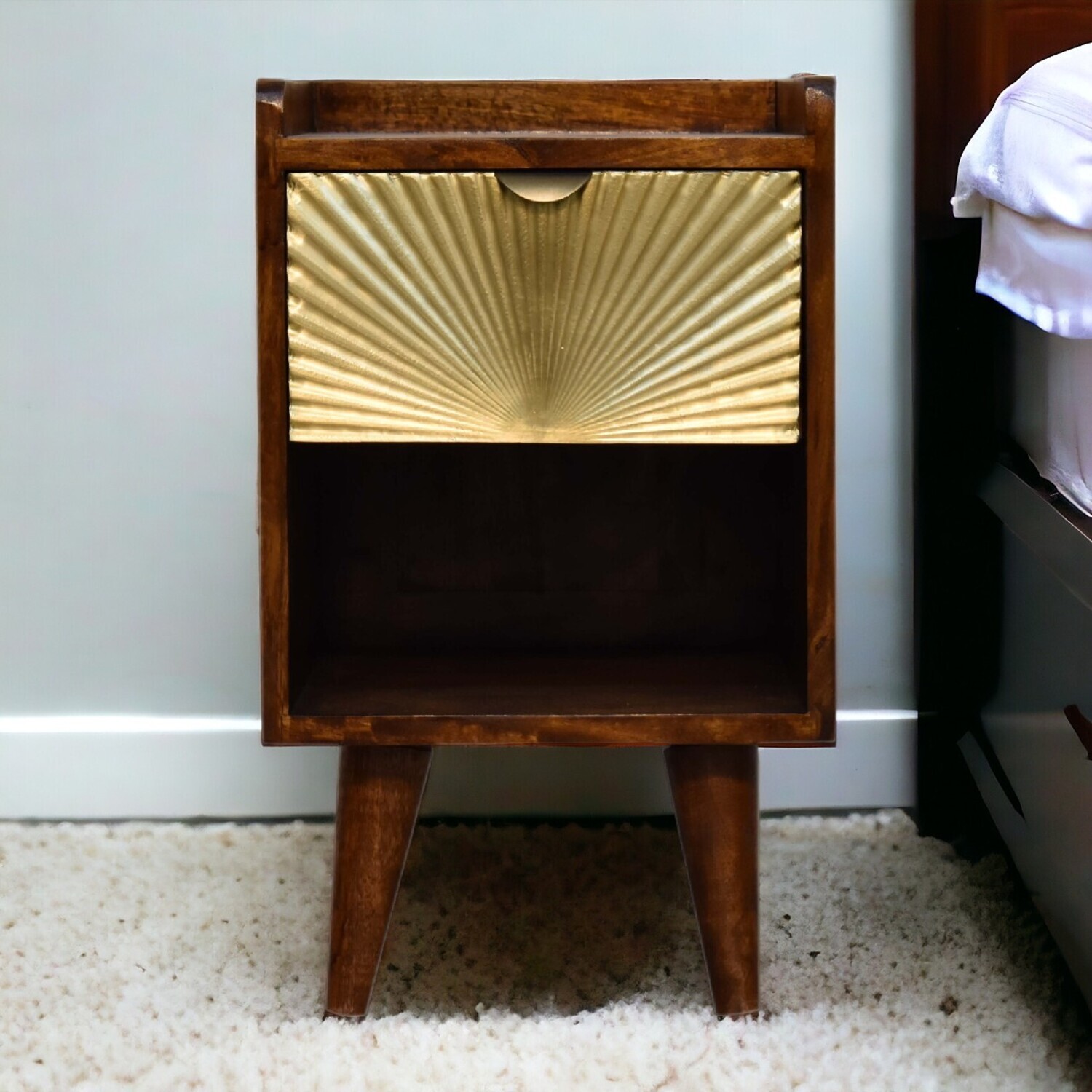 Manila Mini Solid Wood Bedside Table