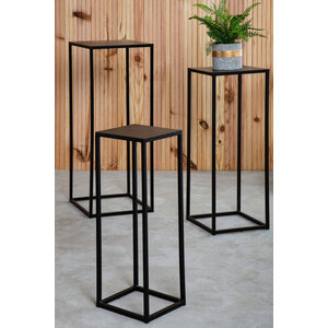 Mandoli Nest Of 3 Black Plant Stands