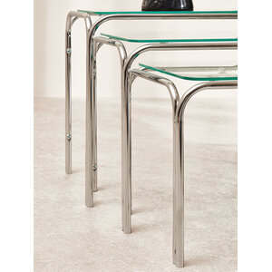 Jordan Nest Of 3 Clear Glass Tables
